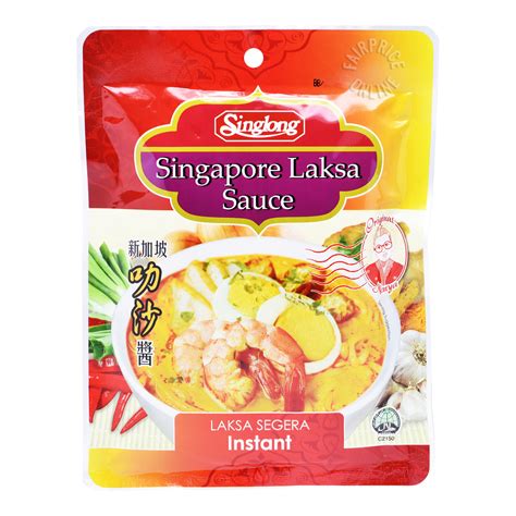 Laksa is a spicy noodle soup popular in the peranakan cuisine of southeast asia. Sing Long Instant Sauce - Singapore Laksa | NTUC FairPrice