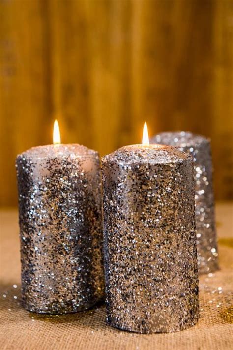 Easiest Glitter Candles Ever Glitter Candles Diy Glitter Candles