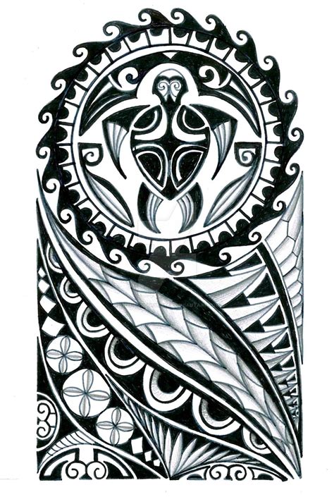 Polynesian Half Sleeve Tattoo Design By Thehoundofulster