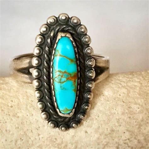 Vintage Bell Trading Post Sterling Silver Turquoise Ring Etsy