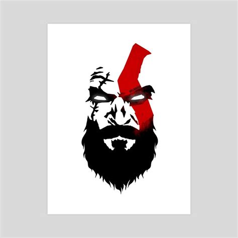 Kratos Minimalist An Art Print By Ephrem Rokk Kratos God Of War Art