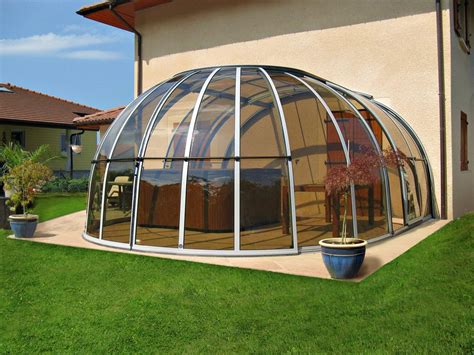 An outdoor kitchen island is an exquisite focal point and a smart storage solution. Spa Domes | Tub enclosures, Swimming pool enclosures, Hot ...