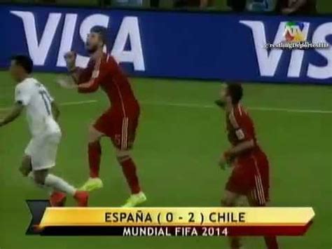 Lunes 23 de junio de 2014 España vs Chile (0-2) | Mundial Brasil 2014 | ATV - YouTube