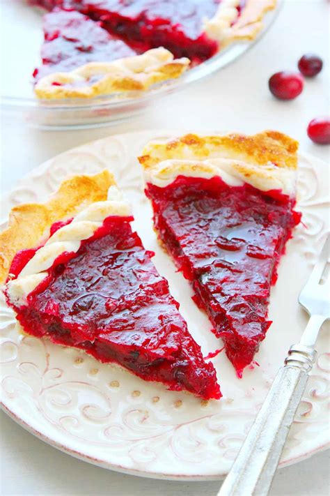 simple cranberry pie crunchy creamy sweet