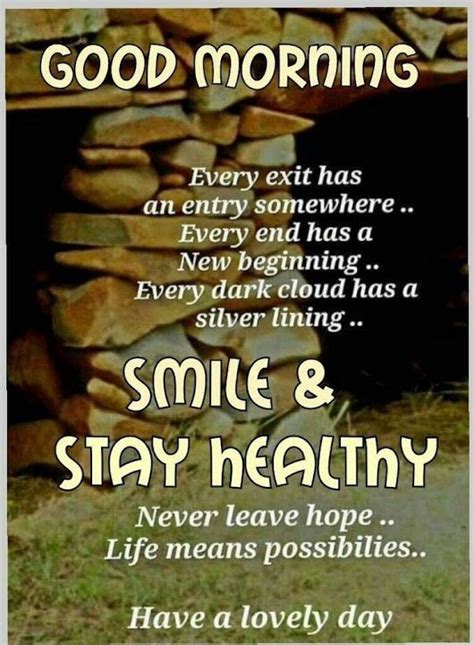 Smile Stay Healthy Good Morning Pictures Photos And Images For