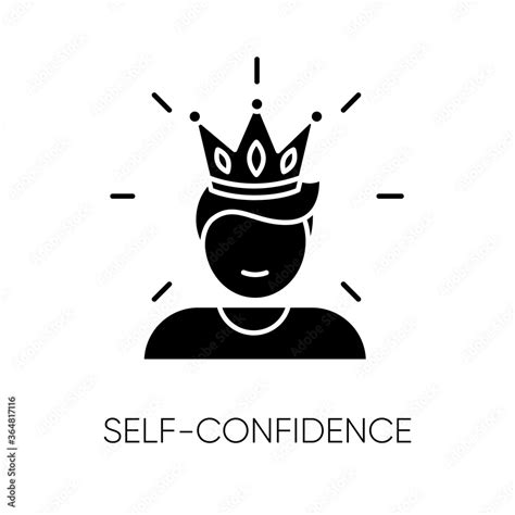Self Confidence Black Glyph Icon Feeling Of Overconfidence Narcissism Arrogant Attitude