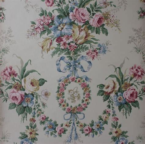 1900s Antique French Wallpaper Lovely Antique Floral 55e