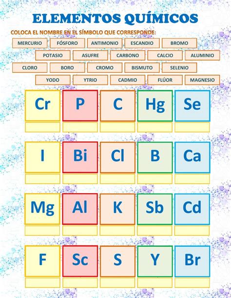 Ejercicios De Tabla Periodica Para Secundaria