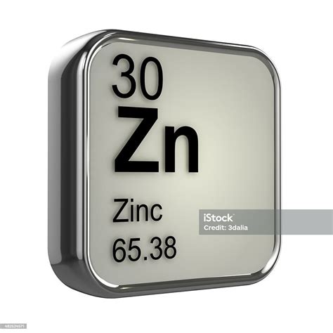 3d Zinc Element Stock Photo Download Image Now Zinc Periodic Table