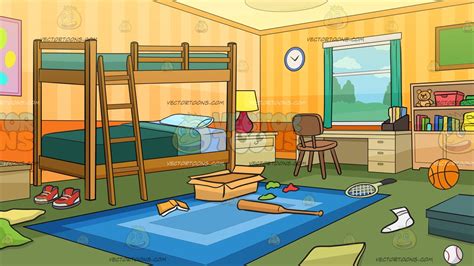 Bedroom free pictures, images and stock photos. Messy Kids Bedroom Background - Clipart Cartoons By ...