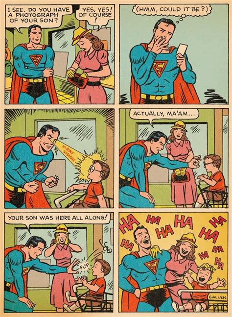 A Comic Strip With Supermans Talking To Each Other