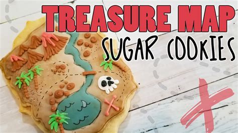 Treasure Map Decorated Sugar Cookies On Kookievision Youtube