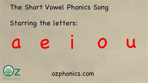 Phonics Song - aeiou short vowels (Australian accent version) - YouTube