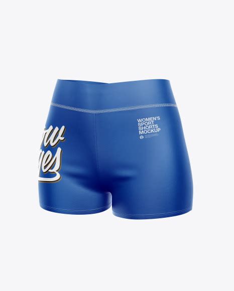 Womens Sport Shorts Mockup Front Half Side View In Apparel Mockups