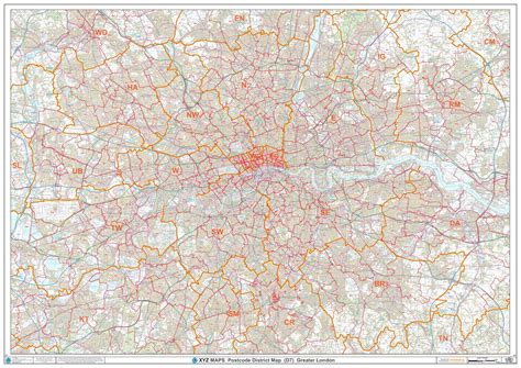 Xyz Postcode District Map D7 London By Xyz Maps Avenza Maps