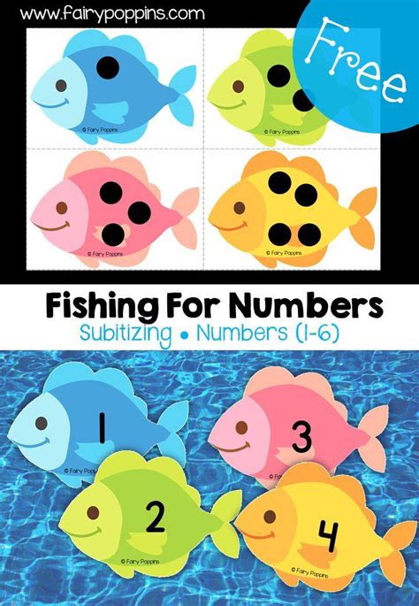 Free Subitizing Fishing Game For Numbers 1 To 6 Fairy Poppins
