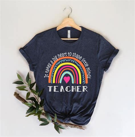 Teacher Shirt Rainbow Teacher T Shirt Teacher Life Shirt Etsy