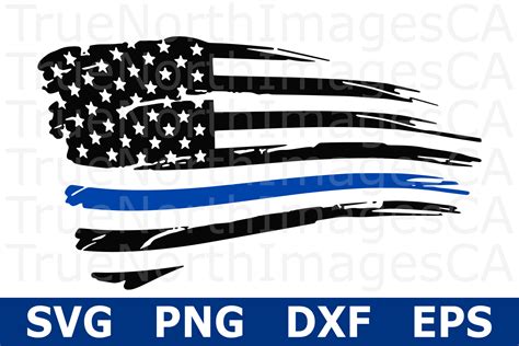 248 Thin Blue Line American Flag Svg Files Download Free Svg Cut