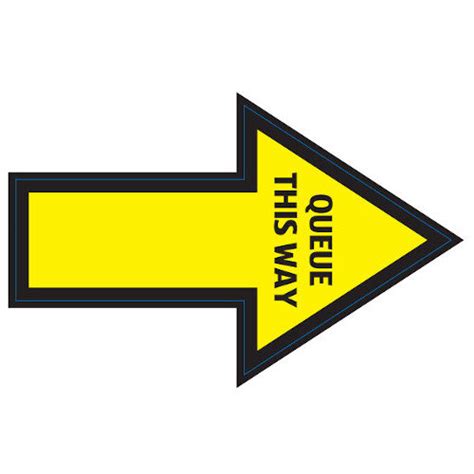 Arrow Queue Here Sign 280mmx210mm Pack 10 Hunt Office Uk