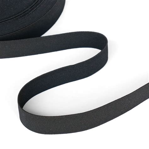 Knitted Non Roll Elastic 20mm Black