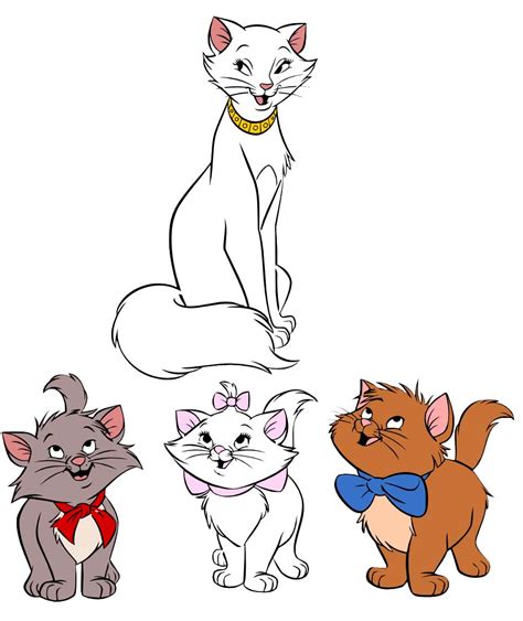 Most of the cat characters wear only a collar unfortunate name: The Aristocats | anime 2012