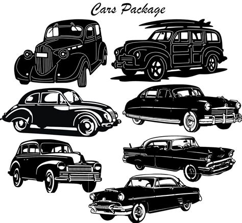 Old Classic Cars Design Décor Free Dxf File Classic Cars Old