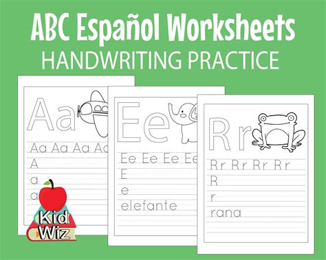 Spanish Alphabet Worksheets For Kids