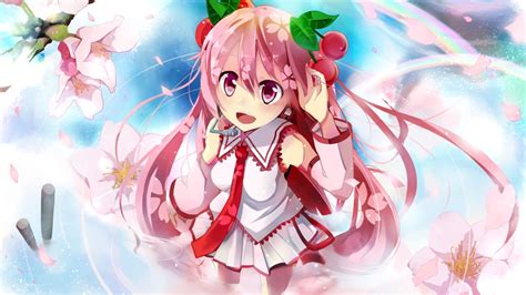 Download 1920x1080 Wallpaper Pink Hair Anime Girl Sakura Miku Vocaloid Full Hd Hdtv Fhd
