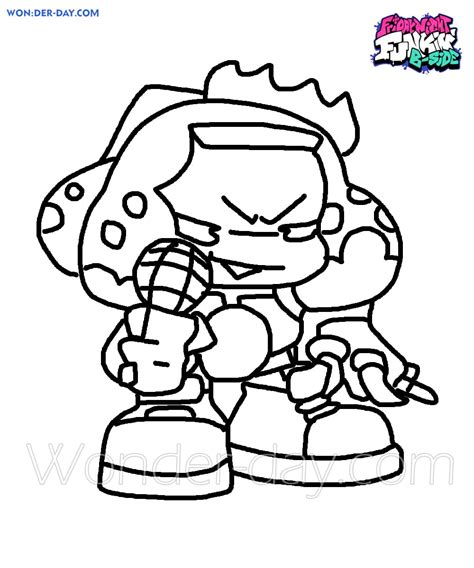 Dibujos de Friday Night Funkin para colorear | WONDER DAY — Dibujos