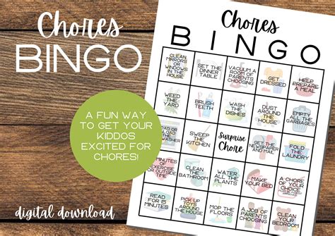 This Chores Chart Bingo Is The Perfect Way To Have Fun Assigning Chores