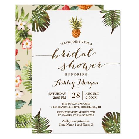 15 tropical bridal shower invitations to love mimoprints