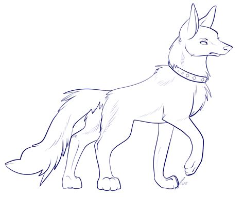 Wolf Base Drawing Wolf Lineartbases Im Sorry By Sunnyhatesyou On