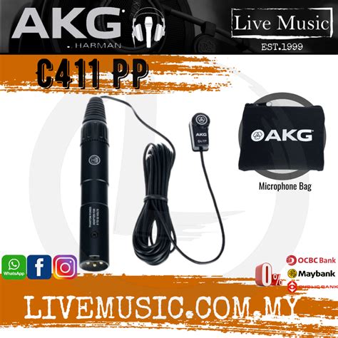 Akg C411 Pp High Performance Miniature Condenser Vibration Pickup With