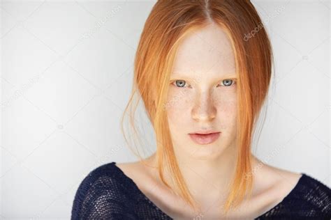 Redhead Girl With Perfect Healthy Skin Avemario