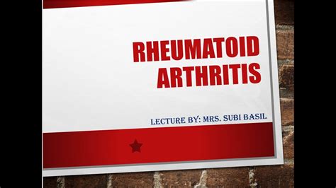 Rheumatoid Arthritis Youtube