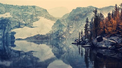 Nature Landscape Mountain Fall Lake Wallpapers Hd