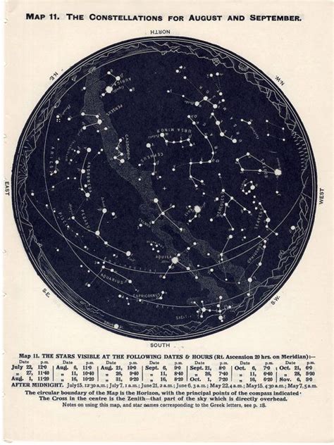 C 1955 April May And June Star Map Constellations Map Etsy Canada
