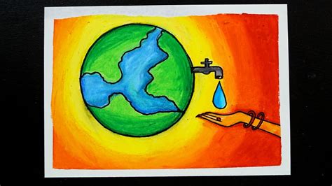 How To Draw Save Water Earth Posters Webphotos Org