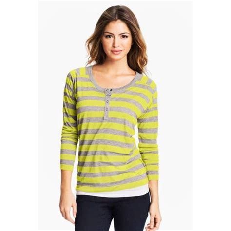 Two By Vince Camuto Striped Loose Ls Henley A New With Tags Soft Henley Very Cute And