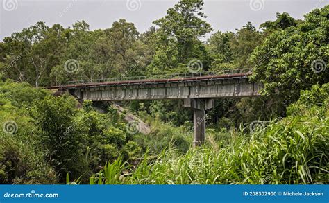 Concrete Bridge Across A Country Creek Stock Photo Image Of