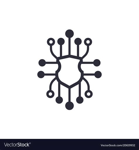 Cyber Security Icon On White Royalty Free Vector Image