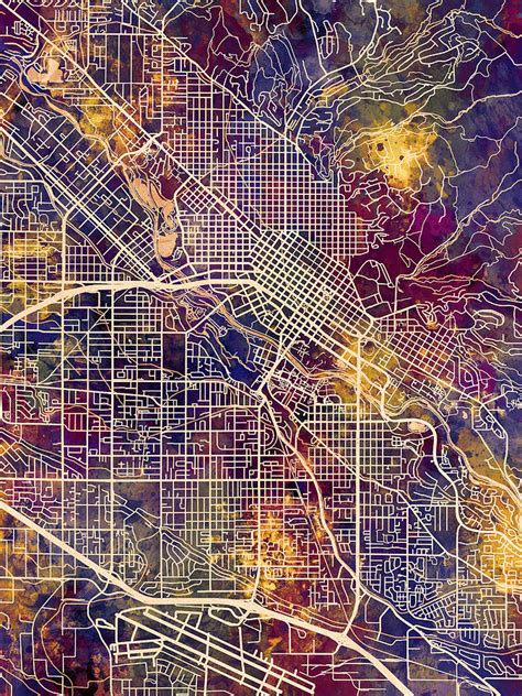 Boise Idaho City Street Map 56 Digital Art By Michael Tompsett Fine