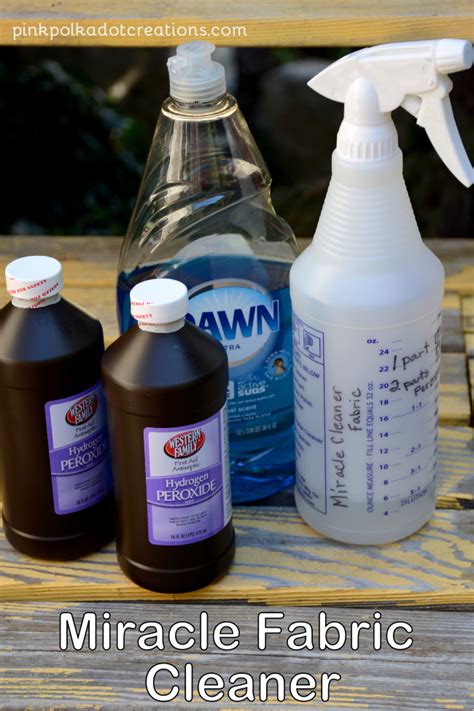 Using a cleaning product which is for a fabric that is different from the one that your sofa is can be damaging and end up costing a lot of money. DIY Miracle Fabric Cleaner! - Pink Polka Dot Creations