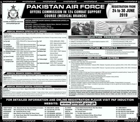 Join Pakistan Air Force Paf As Commissioned Officer In 124 Combat
