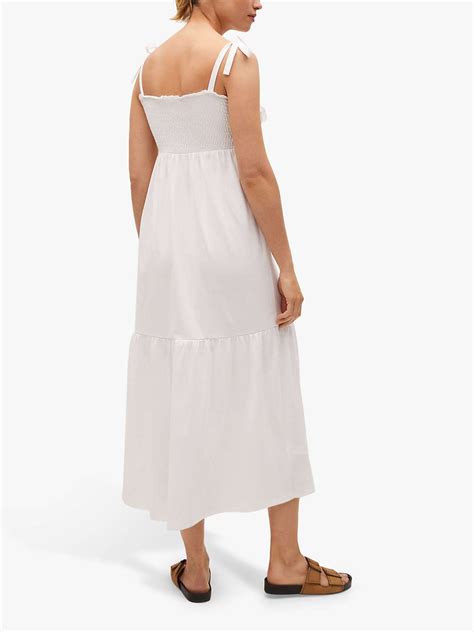 Mango Broderie Anglaise Cotton Midi Dress White At John Lewis And Partners