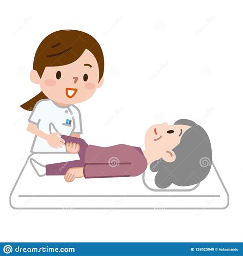 Illustration Of Rehab Massage Stock Vector Illustration Of Cartoon
