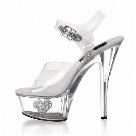 Fashion Star Style 15cm Sexy High Heeled Shoes Wedding Crystal Shoes 6 Inch Platforms Shoes