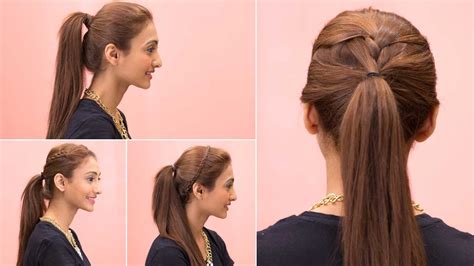 4 Easy Ponytail Hairstyles Quick And Easy Girls Hairstyles Glamrs