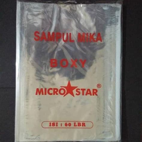 Jual Sampul Buku Mika Plastik Boxy Campus Maxi Micro Star per pack - 10
