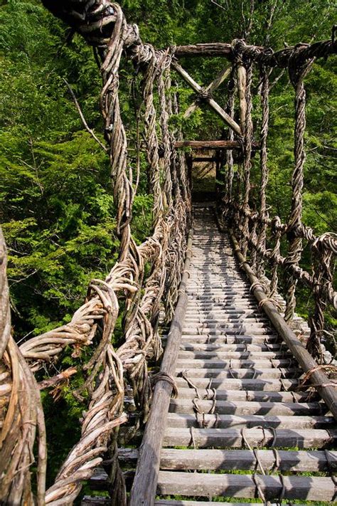 A Vine Bridge In Iya Valley Tokushima Japan Places To Visit Bridge